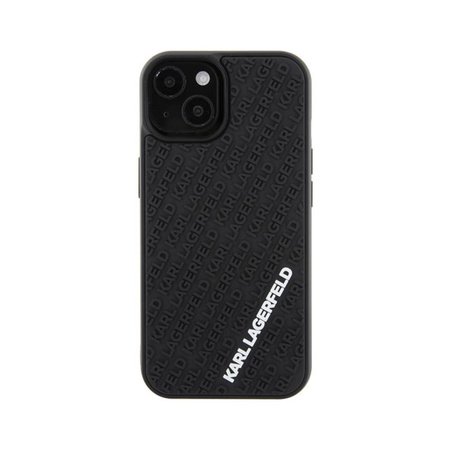 Karl Lagerfeld 3D Rubber Multi Logo - Case for iPhone 15 (black)