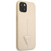 Guess Saffiano Triangle Logo Case - Hülle für iPhone 14 Plus (Beige)