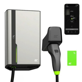 Green Cell - HabuDen Wallbox 22kW 32A 5m típusú 2 típusú töltő EV töltéshez GC Bluetooth WiFi NFC alkalmazással