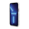 Pouzdro Guess Metal Outline MagSafe - iPhone 12 / iPhone 12 Pro (průhledné / růžové)