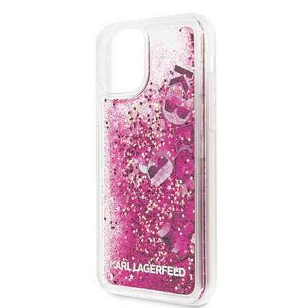 Karl Lagerfeld Glitter Liquid Floatting Charms - iPhone 11 Pro Hülle (Pink Floatting Charms)