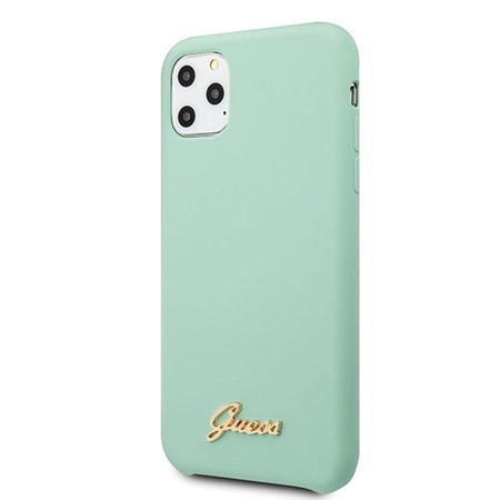 Guess Silicone Vintage - Case for iPhone 11 Pro Max (zielony)