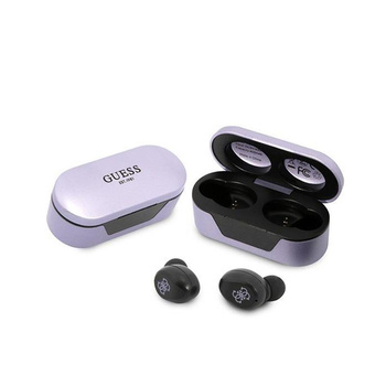 Guess True Wireless Earphones BT5.0 5H - TWS headphones + charging case (purple)