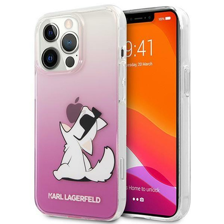 Karl Lagerfeld Choupette Fun Sunglasses - pouzdro na iPhone 14 Pro (růžové)