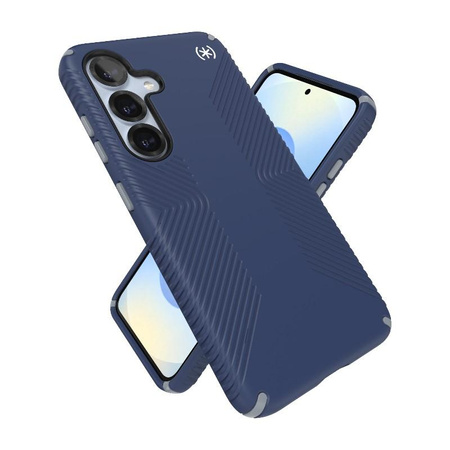 Speck Presidio2 Grip Magnet - Samsung Galaxy S25 / 24 MagSafe Case (Coastal Blue/Dust Grey/White)