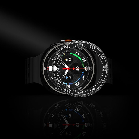 Spigen Bezel Tune Pro Diver - Hülle / Schutzring für Samsung Galaxy Watch 8 Classic 46 mm (Silber)