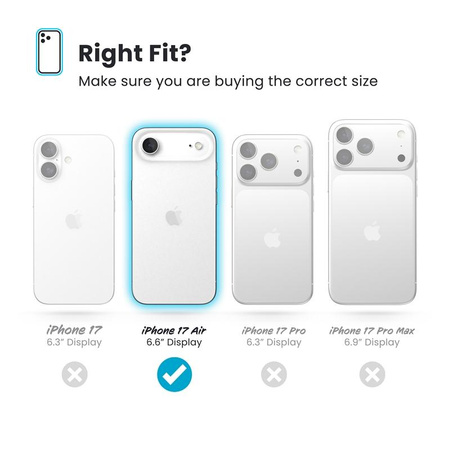 Speck Presidio2 Grip MagSafe - Hülle iPhone Air (Deep Sea / Silver Metallic / Spell Blue)