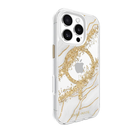 Case-Mate Karat Granite MagSafe – Etui do iPhone 16 Pro z 24K złotem