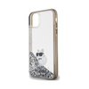 Karl Lagerfeld Liquid Glitter Choupette - iPhone 11 tok (átlátszó)