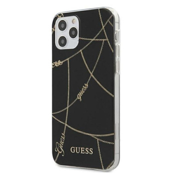 Guess Chaîne en or - Coque iPhone 12 Pro Max (noir)