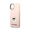 Karl Lagerfeld Silicone NFT Choupette - pouzdro pro iPhone 14 Plus (růžové)