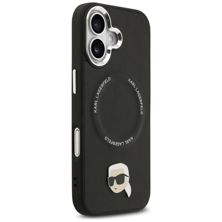 ETUI DO IPHONE 17 do MAGSAFE KARL LAGERFELD ORYGINALNE CZARNE SKÓRZANE CASE