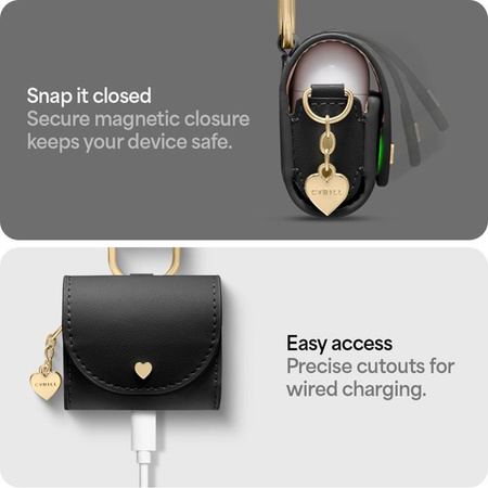 Spigen Cyrill Mini Bag - Pouzdro s páskem pro Apple AirPods 4 (Černý)