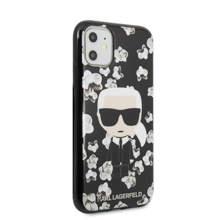 Karl Lagerfeld Iconic Karl Flower - iPhone 11 tok (fekete)