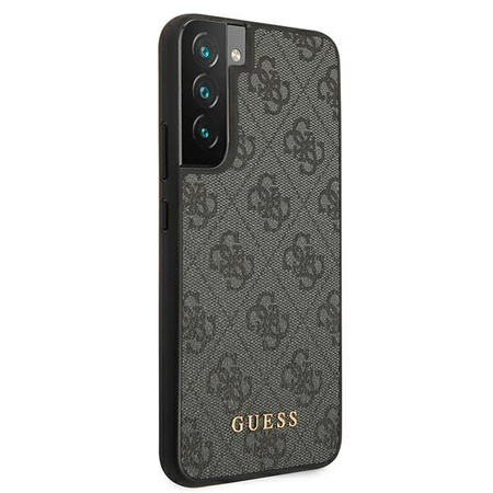 Guess 4G Metal Gold Logo - pouzdro pro Samsung Galaxy S22+ (šedé)