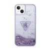 Guess Liquid Glitter Triangle Logo Case - iPhone 14 Plus Case (purple)