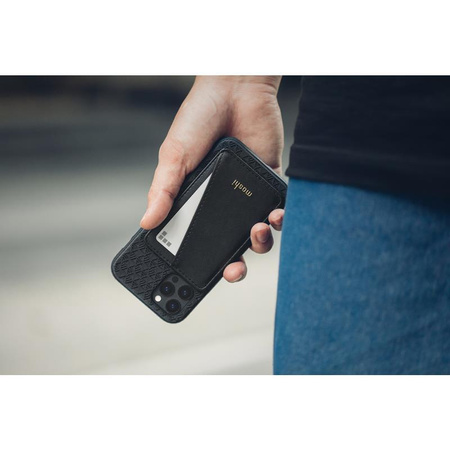 Moshi Slim Wallet - Mágneses pénztárca (SnapTo™ rendszer) (Jet Black)