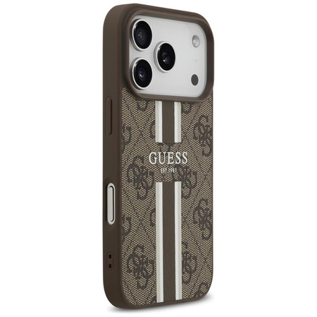 Guess 4G Printed Stripes MagSafe - iPhone 17 Pro Case (brown)