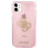 Guess Glitter 4G Big Logo - pouzdro pro iPhone 11 (růžové)