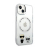 Karl Lagerfeld Karl & Choupette Aluminium MagSafe - iPhone 14 Tasche (Transparent)