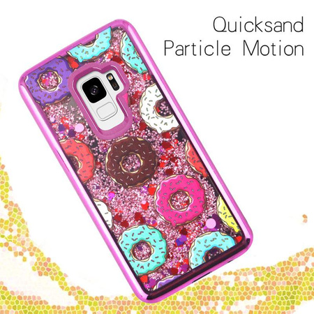 Zizo Liquid Glitter Star Case - Etui Samsung Galaxy S9 (Donuts)