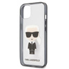 Karl Lagerfeld Ikonik Karl - Étui pour iPhone 13 (transparent / cadre noir)
