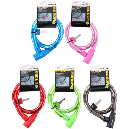 RED BICYCLE LOCK, for Bicycle, Dunlop, 80 cm