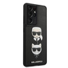 Karl Lagerfeld Saffiano Karl & Choupette Heads - pouzdro pro Samsung Galaxy S21 Ultra (černé)