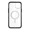 Speck Presidio Perfect-Clear avec Impact Geometry + MagSafe - Coque pour iPhone 15 Plus / 14 Plus avec revêtement MICROBAN (transparent / noir)