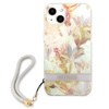 Guess Flower Cord - Etui ze smyczką iPhone 13 (Purple)