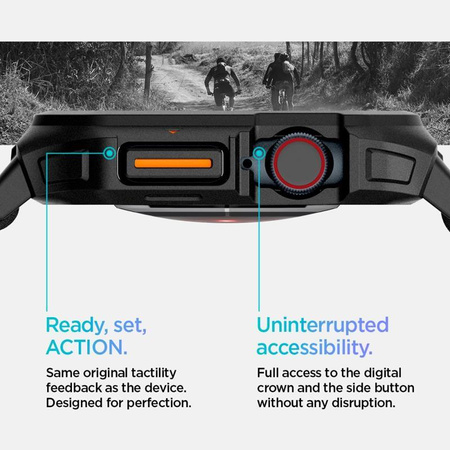 Spigen Lite Fit "Pro" - Pouzdro s řemínkem pro Apple Watch 10 42 mm (Matně černá)