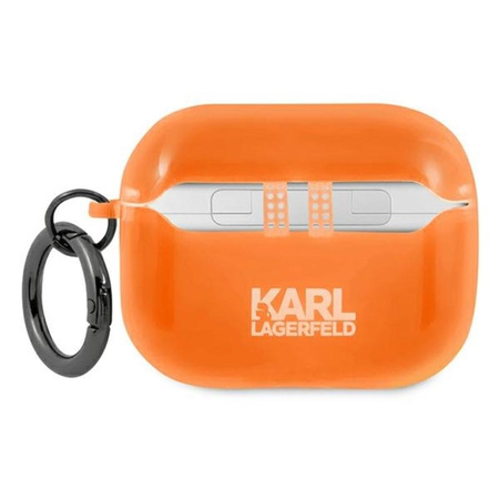 Karl Lagerfeld Choupette Head - Etui Airpods Pro (fluo pomarańczowy)