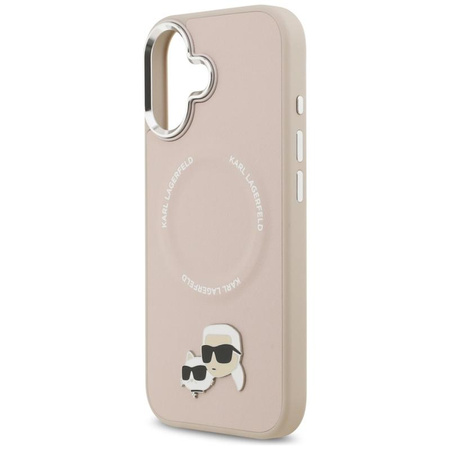 ETUI DO IPHONE 17 do MAGSAFE KARL LAGERFELD ORYGINALNE RÓŻOWE SKÓRZANE