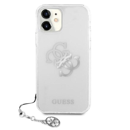 Guess 4G Big Logo Charm - iPhone 11 tok (ezüst charmok)