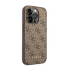 Guess 4G Metal Gold Logo  Case iPhone 14 Pro Max (Brown)