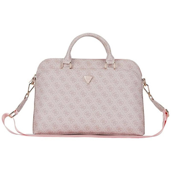 Guess 4G Zipper Pocket Triangle Logo - Laptop Bag 15" (pink)