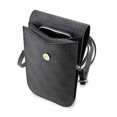 Guess 4G Stripes - Torebka crossbody na telefon (czarny)