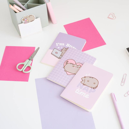 Zestaw zeszytów Pusheen Moments A6 – trzy wzory, wiele możliwości