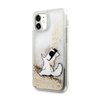 Karl Lagerfeld Liquid Glitter Choupette Fun - Etui iPhone 11 (złoty)