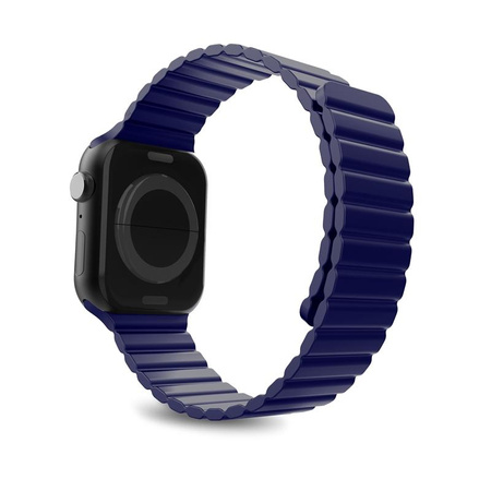 PURO ICON LINK - Magnetyczny pasek do Apple Watch 42/44/45 mm (M/L) (granatowy)