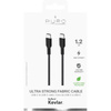 PURO Fabric Ultra Strong - Kabel w oplocie heavy duty USB-C / USB-C 1,2m (czarny)