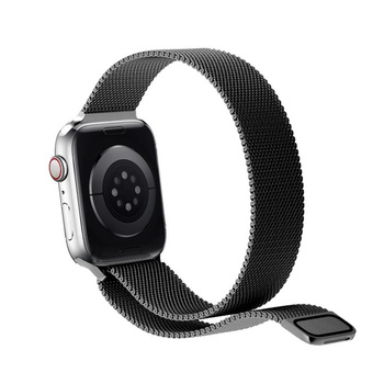 Puro Milanese Magnetic Band - Řemínek z nerezové oceli pro Apple Watch 42/44/45 mm (černý)