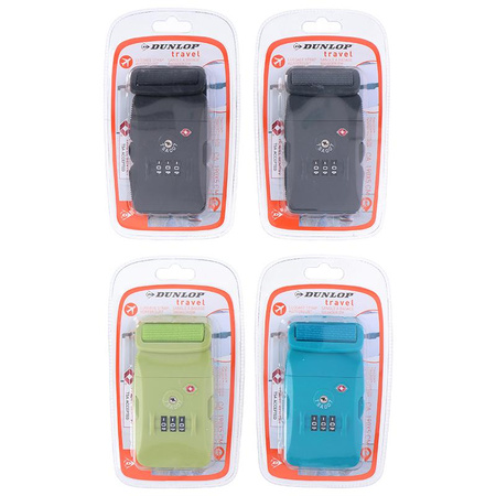 Dunlop - Sangle de sécurité pour valise avec code TSA (noir)