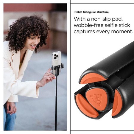 Spigen S541W Bluetooth Selfie Stick Tripod - Support pour smartphone / support pour selfie stick (Noir)
