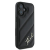 Karl Lagerfeld steppelt aláírás - iPhone 16 tok (fekete)