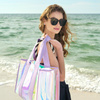 Case-Mate Soap Bubble Beach Tote with Phone Pouch - Vodotěsná plážová taška přes rameno s pouzdrem na telefon (Iridescentní)