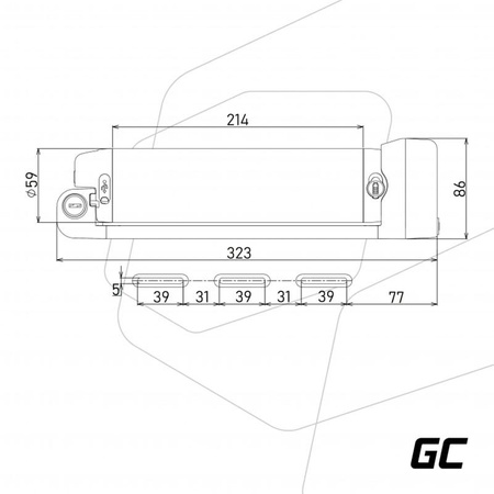 Green Cell - 5.2Ah (187Wh) akkumulátor E-Bike 36V elektromos kerékpárhoz