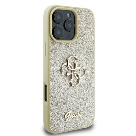 Guess Fixed Glitter Big 4G - iPhone 16 Pro Case (Gold)