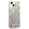 Karl Lagerfeld Monogram Liquid Glitter - Case for iPhone 14 Plus (Silver)