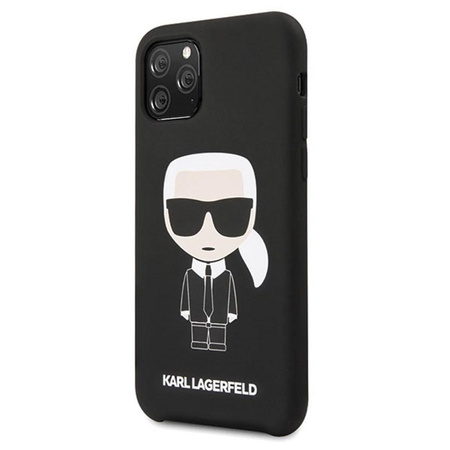Karl Lagerfeld Fullbody Silicone Iconic - Coque iPhone 11 Pro (Noir)